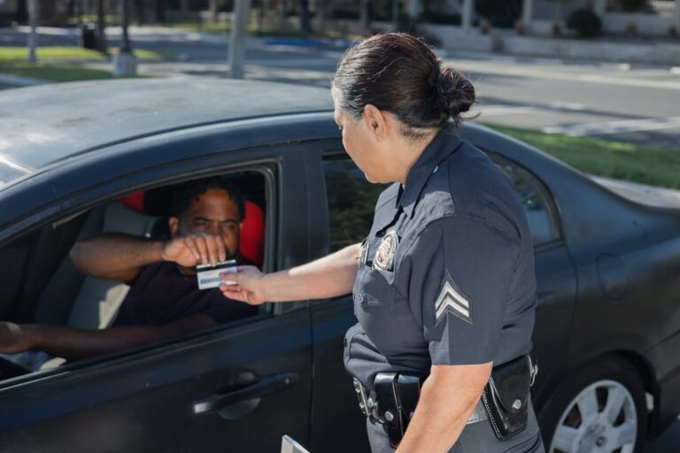 a police stop the driver