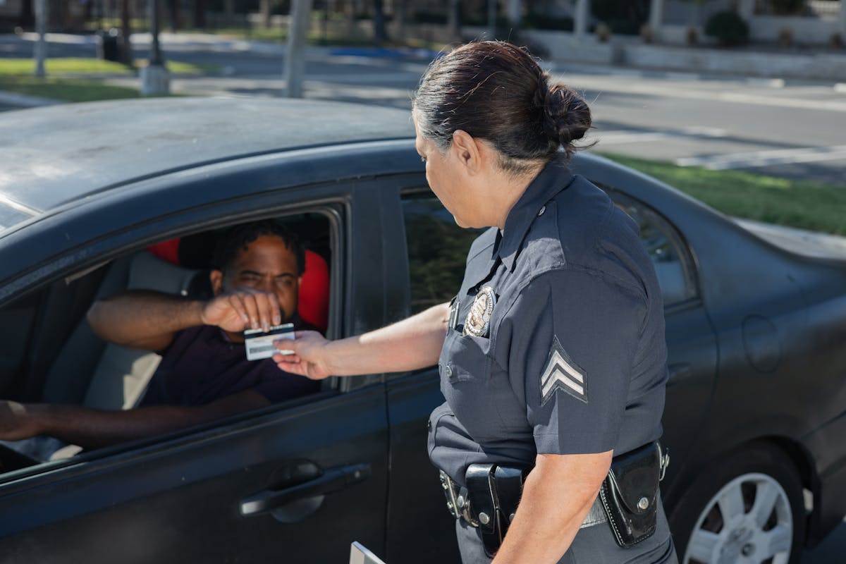 a police stop the driver