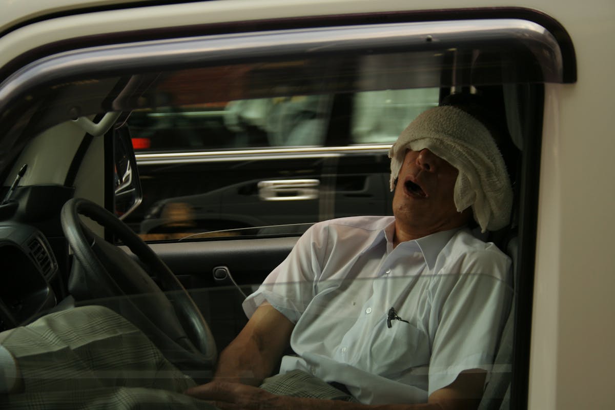 Sleeping in a car